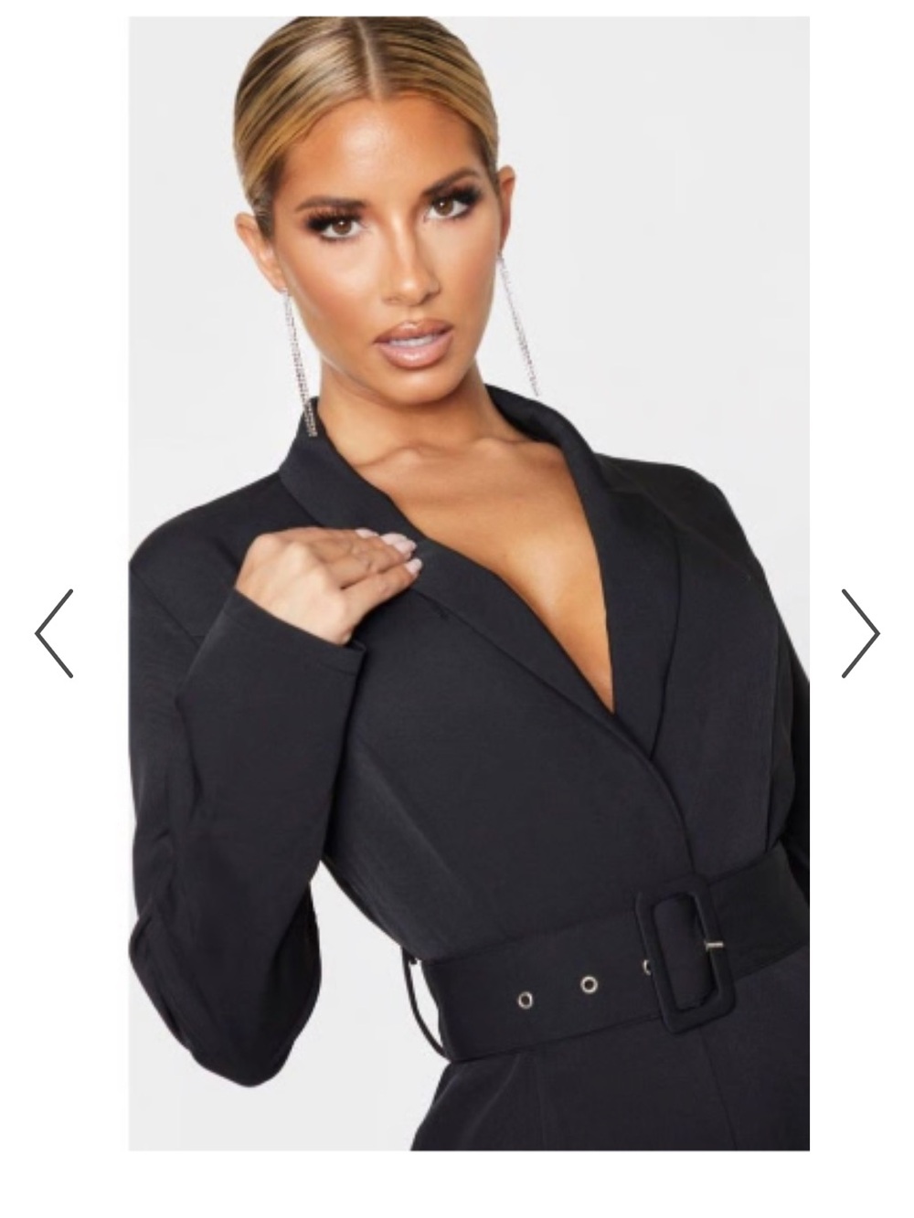 PrettyLittleThing black belted jumpsuit. Size 10. NWT